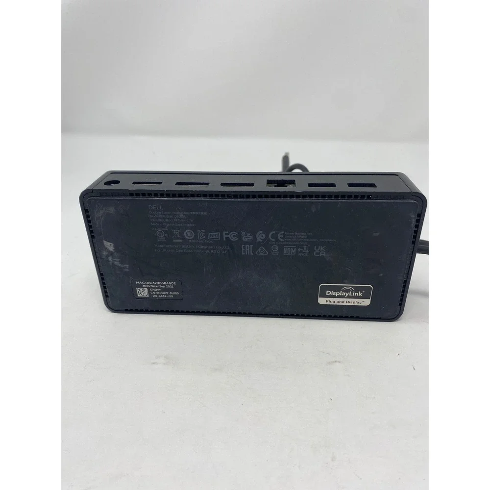 Dell Universal Dock D6000S USB-C USB-A 4K Triple Display Docking Station Black